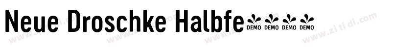 Neue Droschke Halbfe字体转换